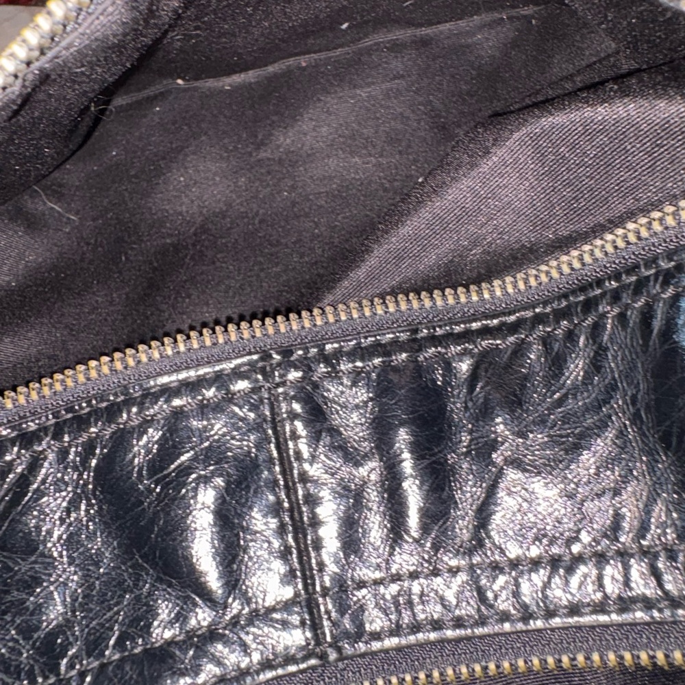 Coach Signature Canvas Shoulder Bag in Black and Khaki - Picture 5 of 5
